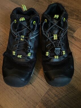 Keen Black Sneakers with Neon Yellow Accents
